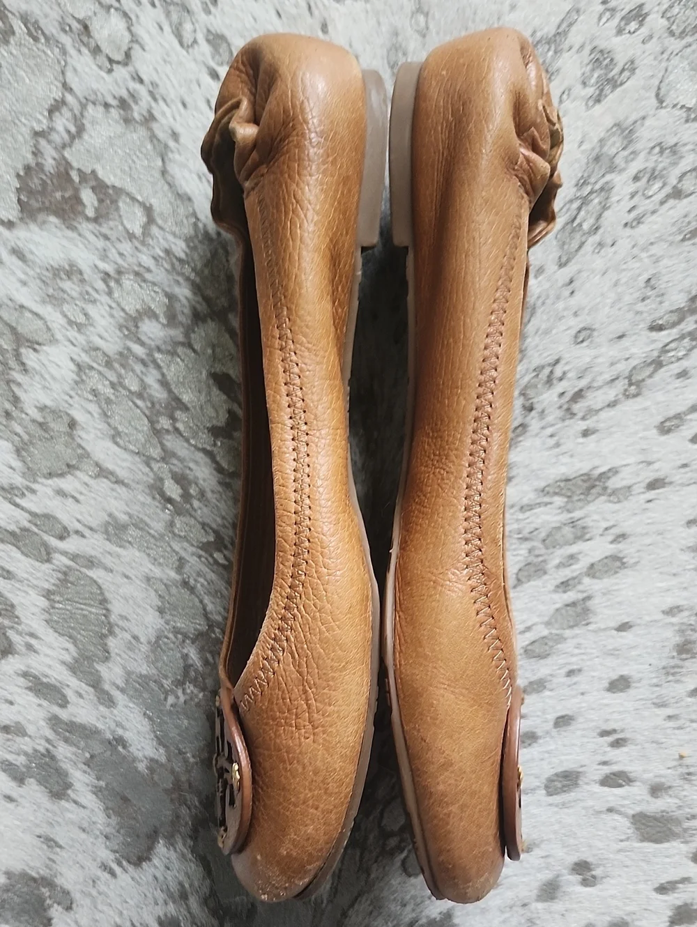 Tory Burch Tan Reva Flats Sz8